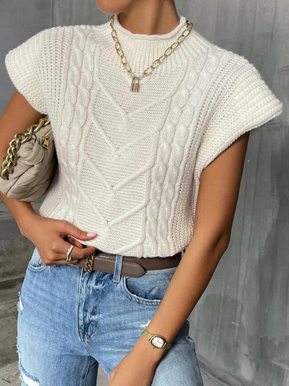 Simple Crew Neck Sweater Vest