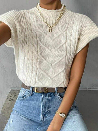 Simple Crew Neck Sweater Vest - Pexav
