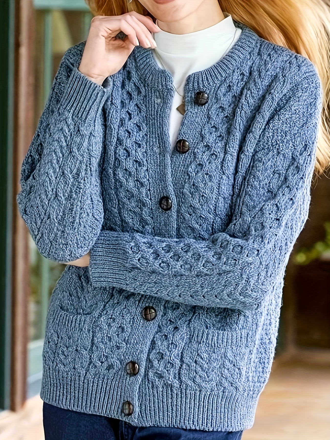 Cozy Button Front Pocket Cardigan