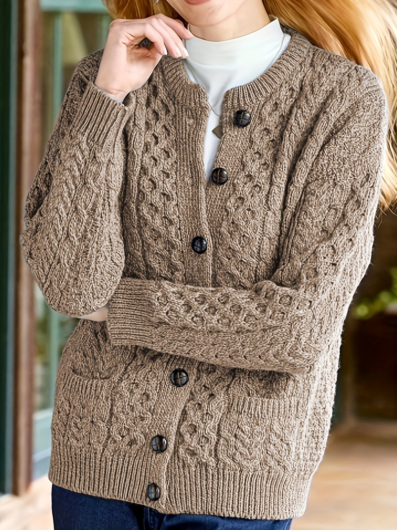 Cozy Button Front Pocket Cardigan