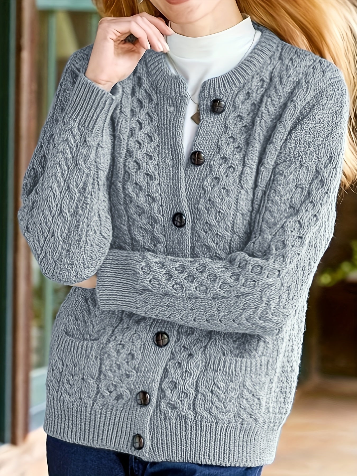Cozy Button Front Pocket Cardigan