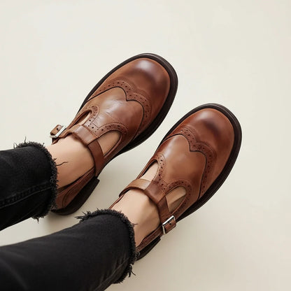 Timeless Mary Jane Buckle Flat Shoes for Women - Olytrend