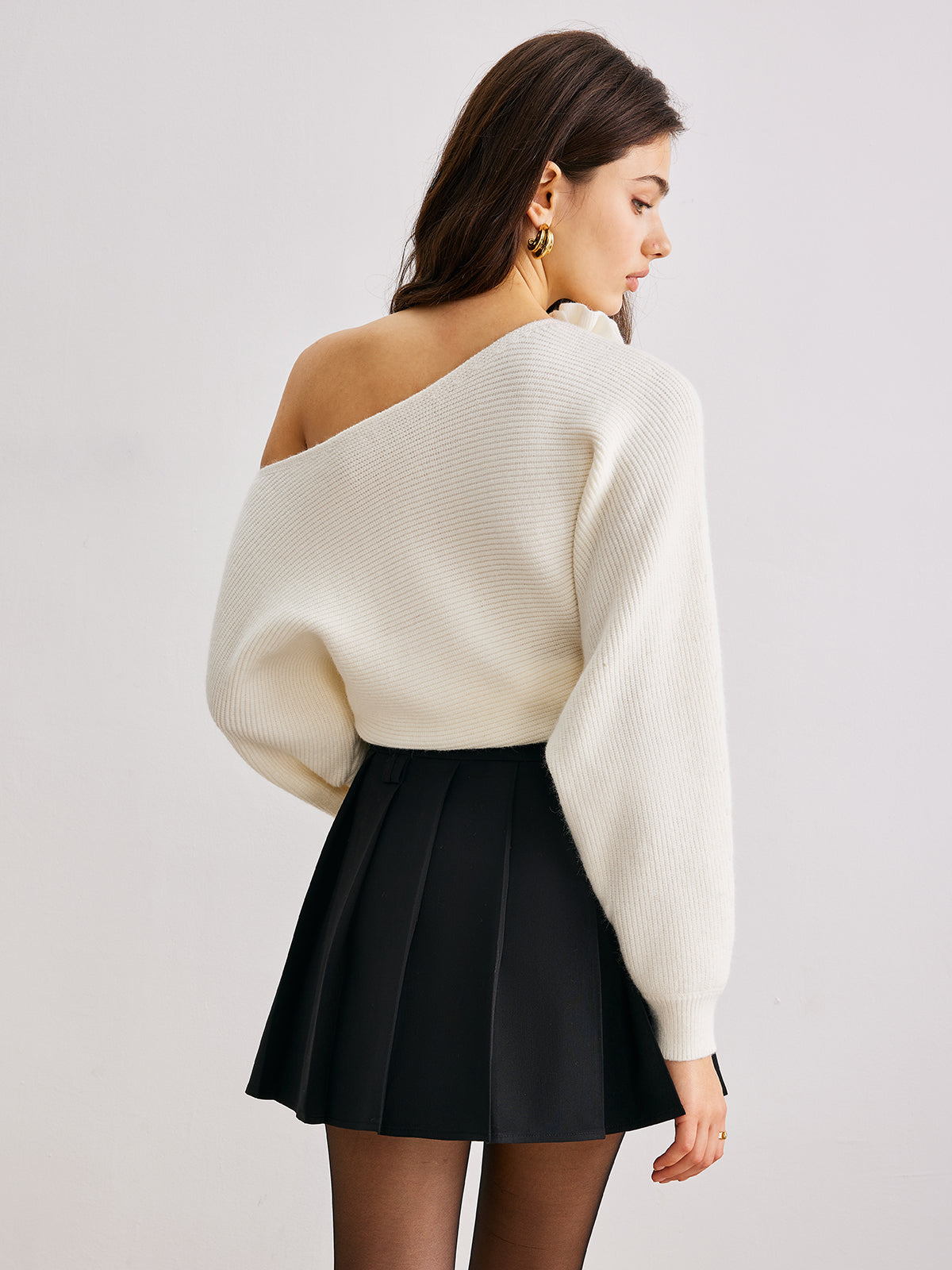 Short Folded Waist Mini Skirt