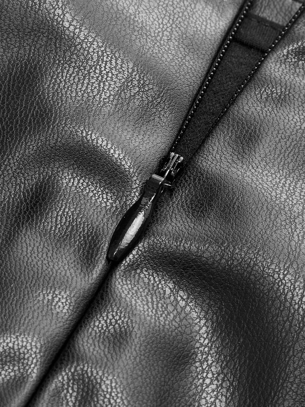 Faux Leather Flowy Pencil Skirt