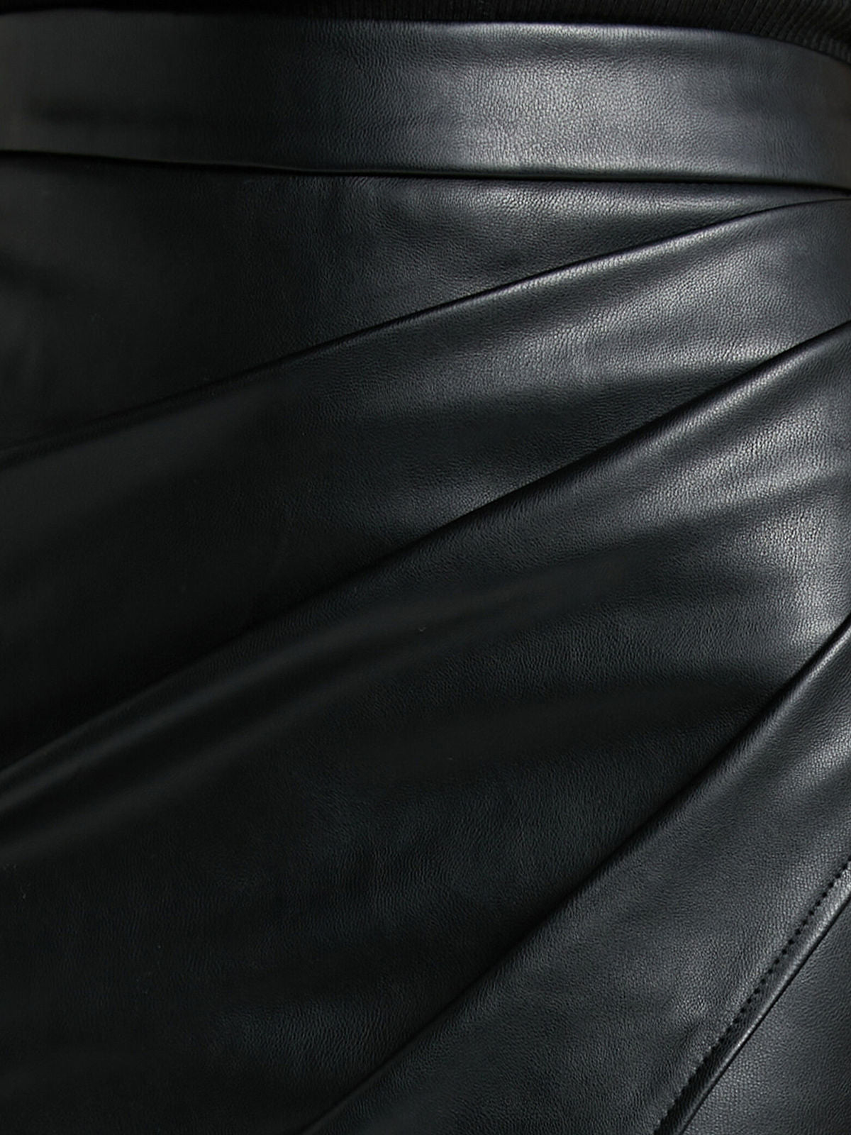 Faux Leather Flowy Pencil Skirt