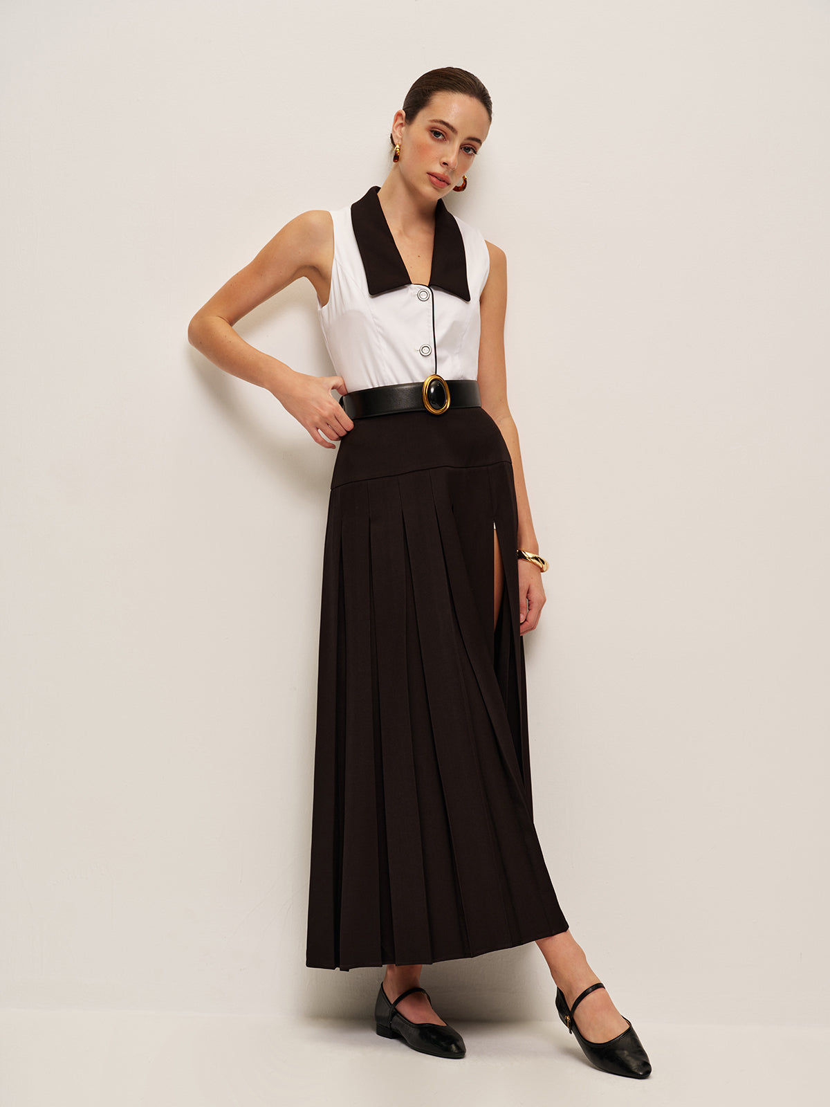 Flowy Flared Midi Skirt