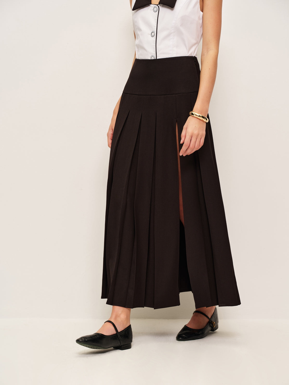 Flowy Flared Midi Skirt