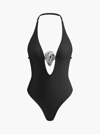 Low Back Halter Neck Swimwear