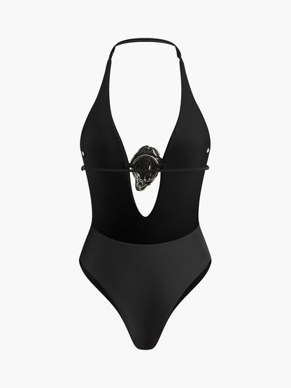 Low Back Halter Neck Swimwear