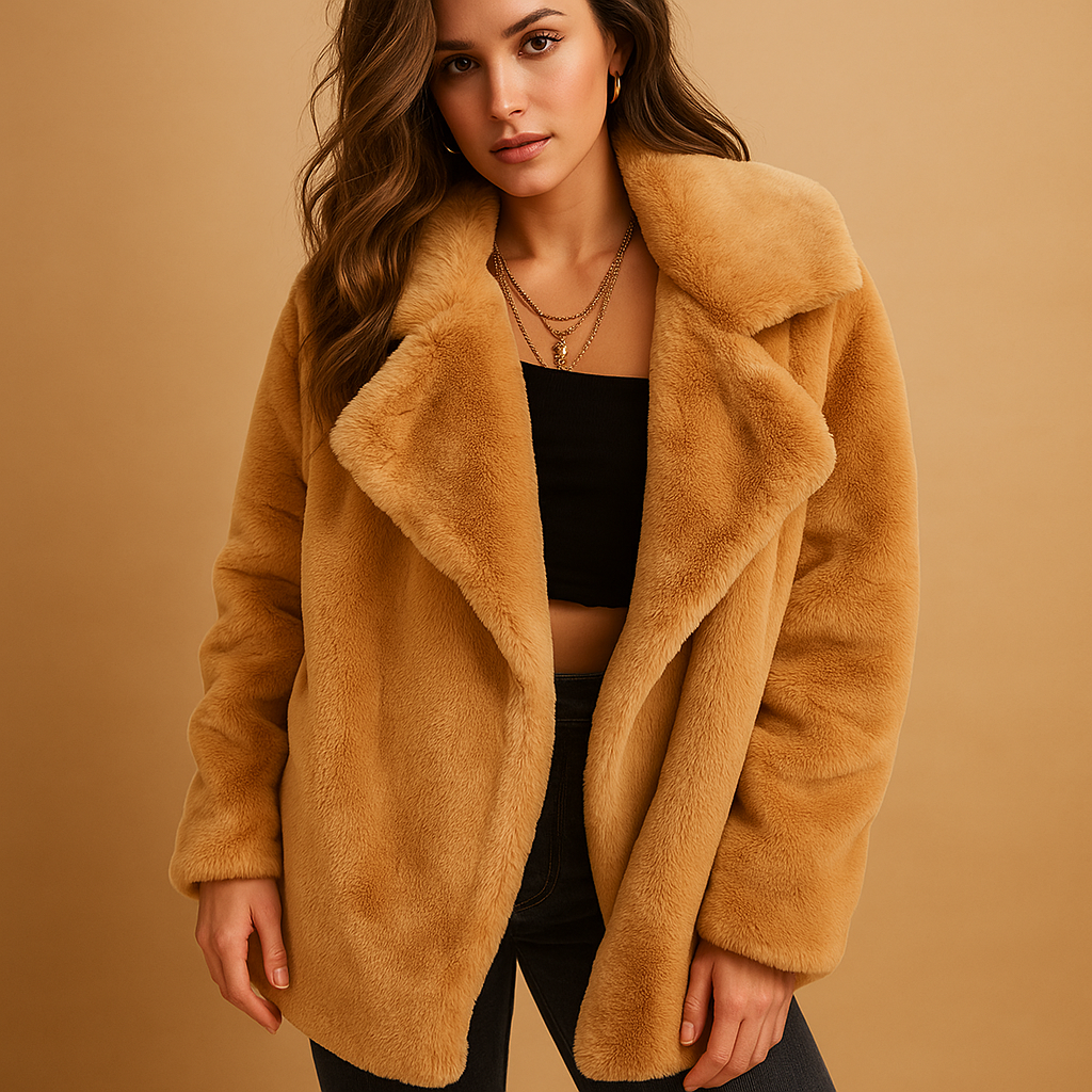 Warm Faux Fur Ladies Coat - Nocini