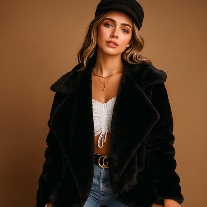 Warm Faux Fur Ladies Coat