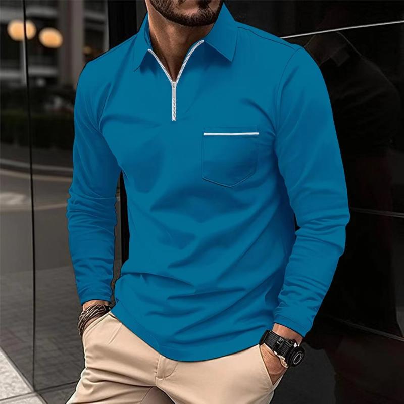Men's Classic Quarter-Zip Golf Polo Shirt