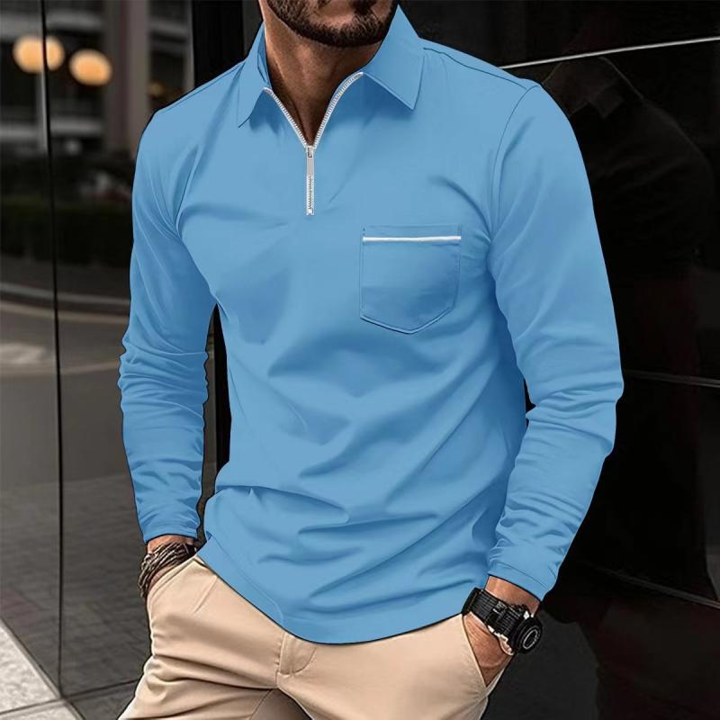 Men's Classic Quarter-Zip Golf Polo Shirt