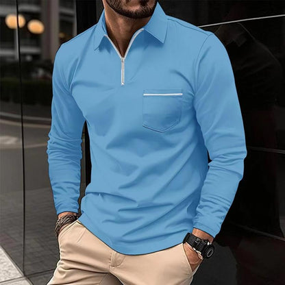 Men's Classic Quarter-Zip Golf Polo Shirt