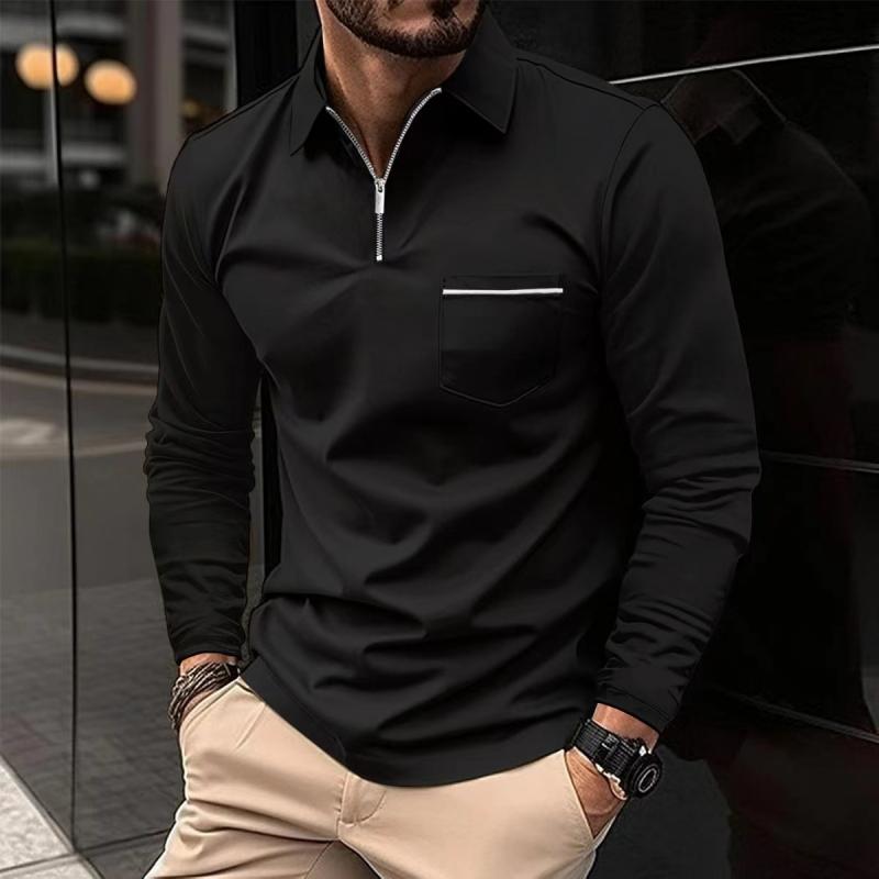 Men's Classic Quarter-Zip Golf Polo Shirt