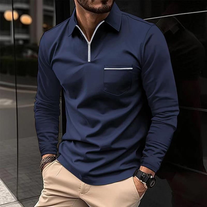 Men's Classic Quarter-Zip Golf Polo Shirt