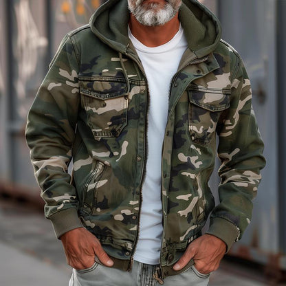 Drake | Men's Camo Hoodie Cargo Jacket