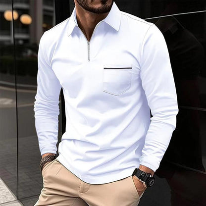 Men's Classic Quarter-Zip Golf Polo Shirt