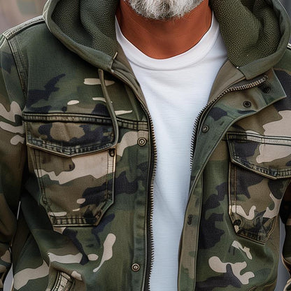 Drake | Men's Camo Hoodie Cargo Jacket