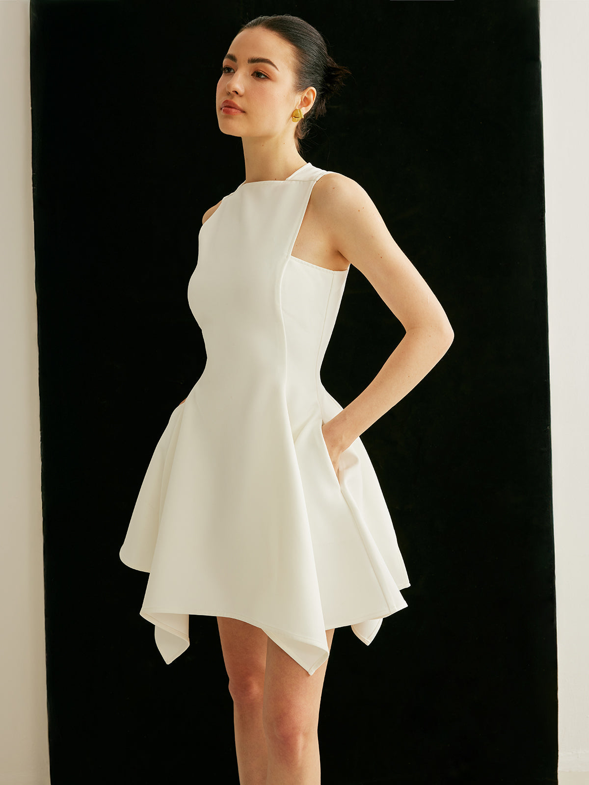 Casual Side Pockets Shift Dress