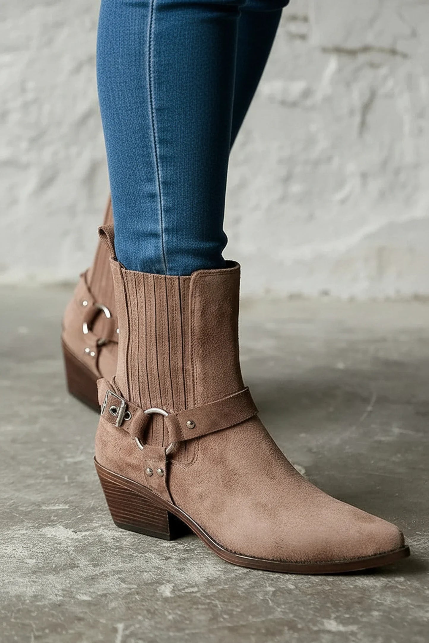 High Heel Low Ankle Boots for Ladies - Olytrend