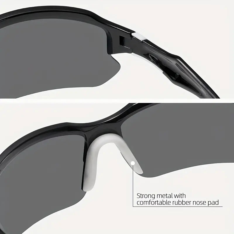 Polarised Sports Sunglasses - AdventureVision-Black and White-Nora Luxe