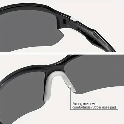 Polarised Sports Sunglasses - AdventureVision-Black and White-Nora Luxe