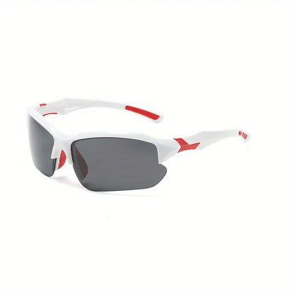 Polarised Sports Sunglasses - AdventureVision-White-Red-Nora Luxe