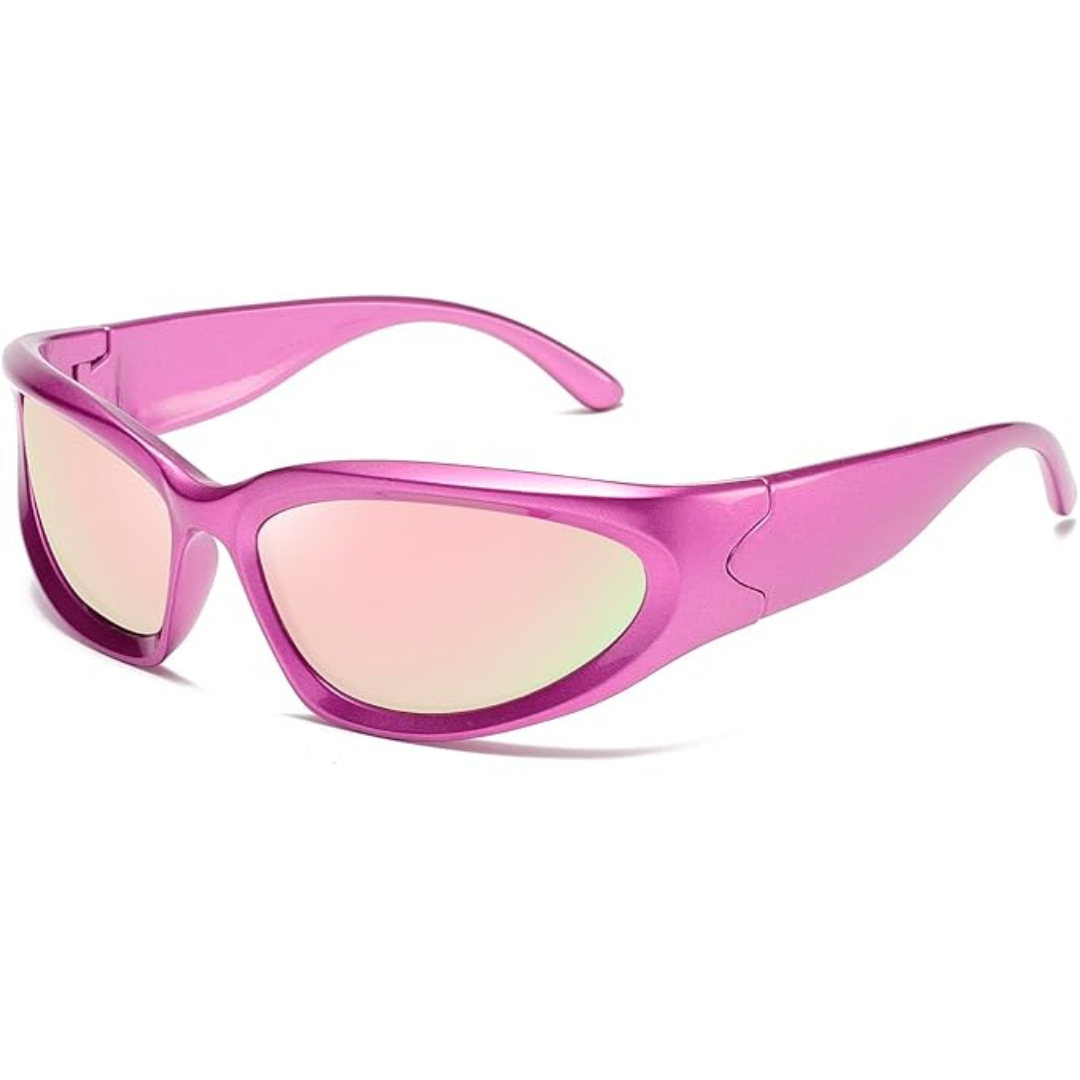 Polarised Sports Sunglasses - SwiftWrap-Pink-Nora Luxe