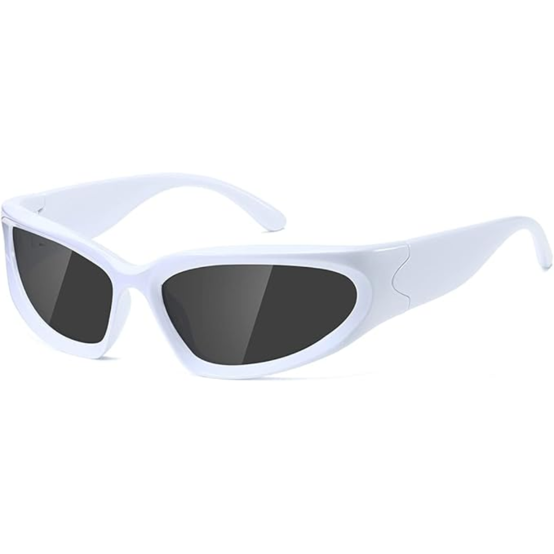 Polarised Sports Sunglasses - SwiftWrap-White-Nora Luxe