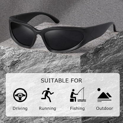 Polarised Sports Sunglasses - SwiftWrap-White-Nora Luxe