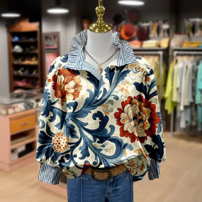 Image of Polly | Women's Floral Long Sleeve Blouse