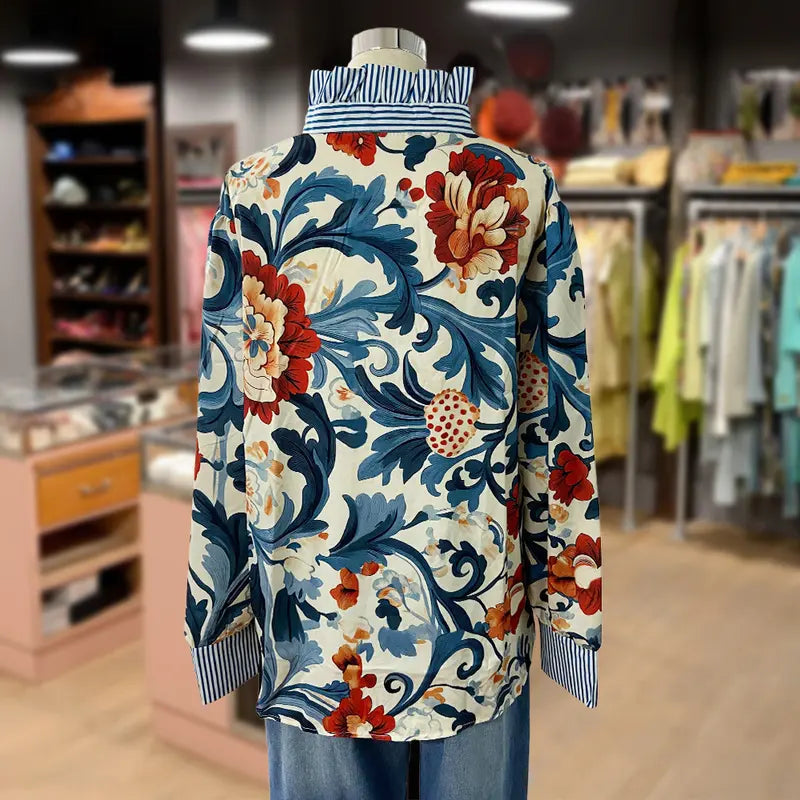 Image of Polly | Women's Floral Long Sleeve Blouse