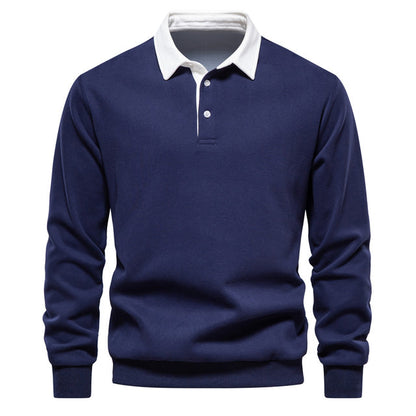 Polo Pullover for Men - Hudson-Blue-S-Nora Luxe