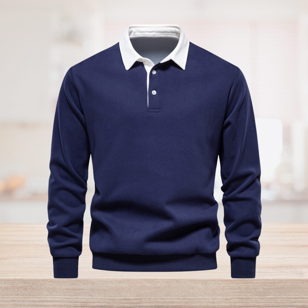 Classic Fit Men's Polo Sweater - Pexav