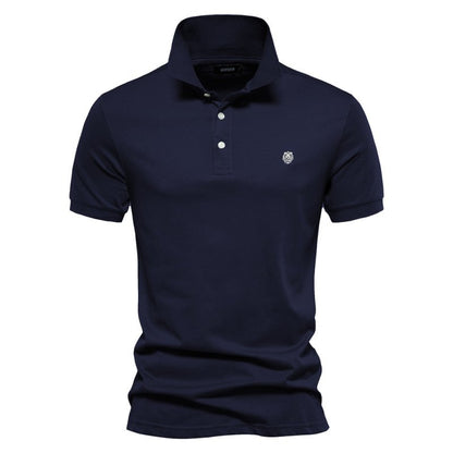 Polo Shirt - Logan-Marine blue-S-Nora Luxe