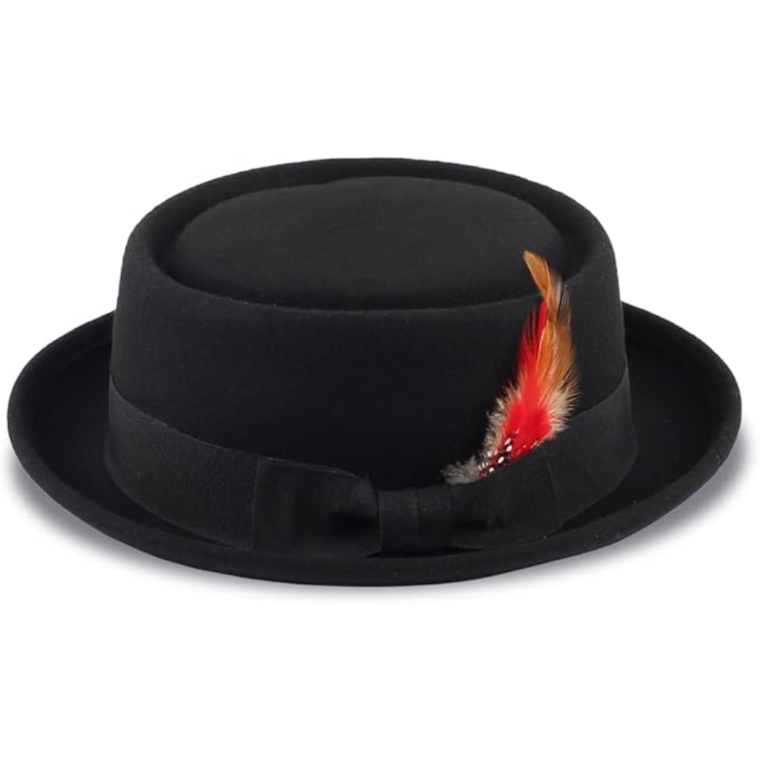 Pork Pie Wool Felt Fedora Hat - Evan-M-Nora Luxe