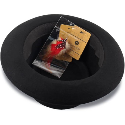 Pork Pie Wool Felt Fedora Hat - Evan-M-Nora Luxe
