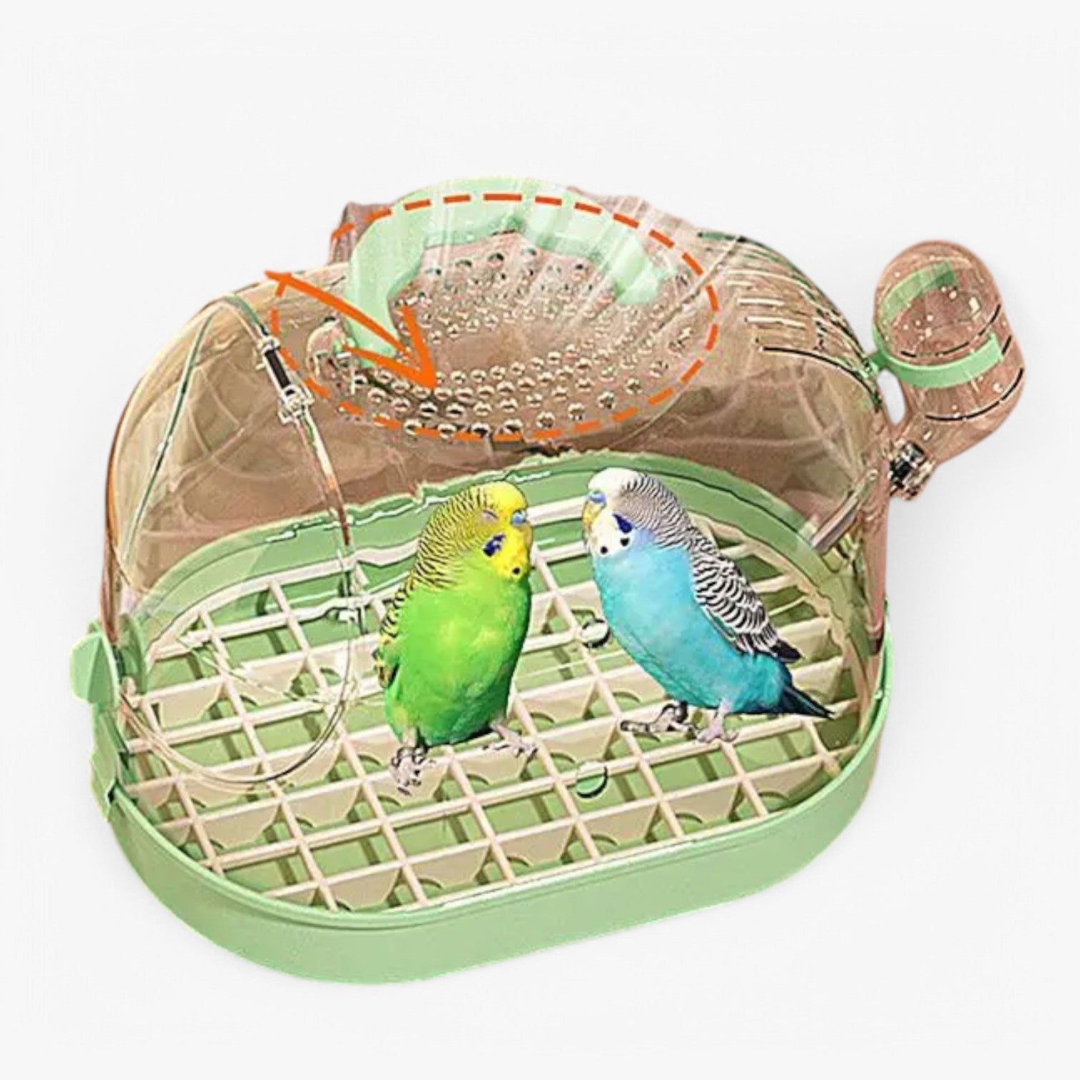 Portable Breathable Travel Cage for Small Pets – Elvi-Green-The Livary