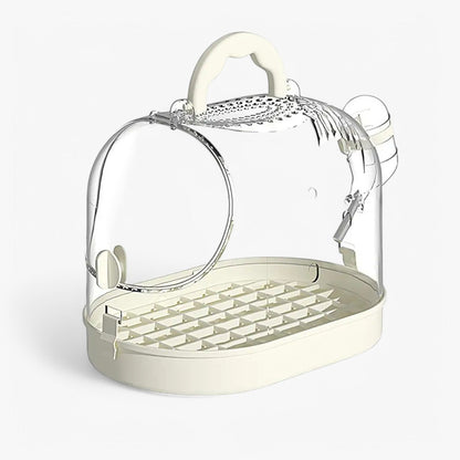 Portable Breathable Travel Cage for Small Pets – Elvi-White-The Livary