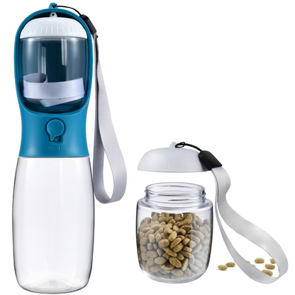 Portable Dog Water Bottle & Food Container-Indigo-300 ml-Nora Luxe