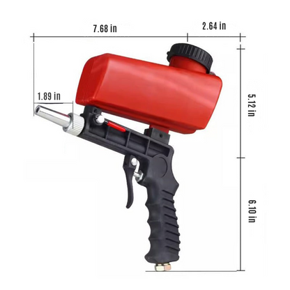 Portable handheld pneumatic sandblasting gun-Aluminium alloy sand blasting gun-Nora Luxe