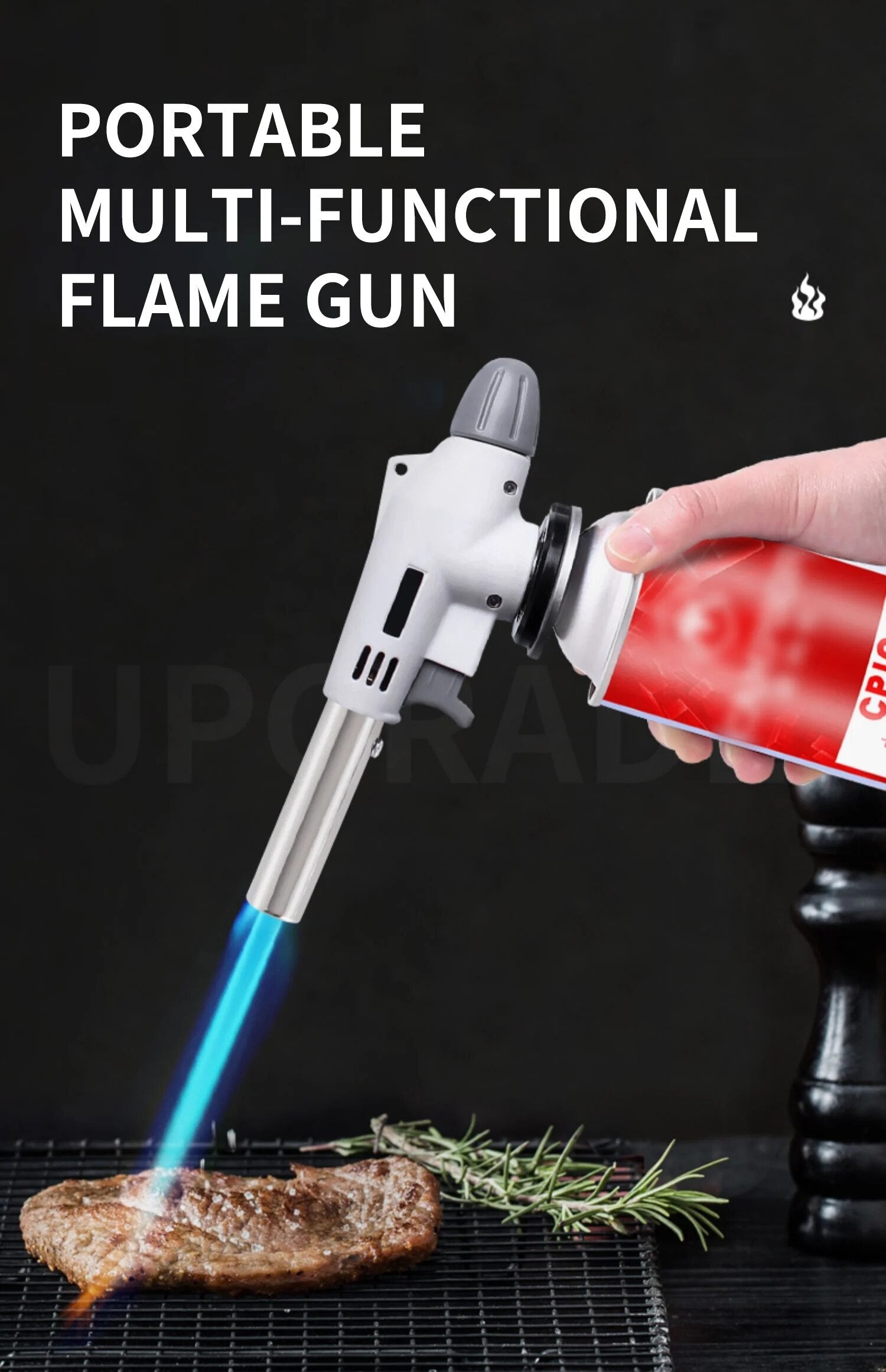 PORTABLE METAL BUTANE GAS STOVE – BBQ, CAMPING AND COOKING FLAME GUN-Nora Luxe