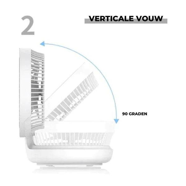 Portable Table Fan - AirFlowPro-White-Wireless-Nora Luxe