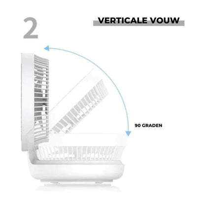Portable Table Fan - AirFlowPro-White-Wireless-Nora Luxe