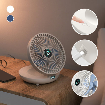 Portable Table Fan - AirFlowPro-White-Wireless-Nora Luxe