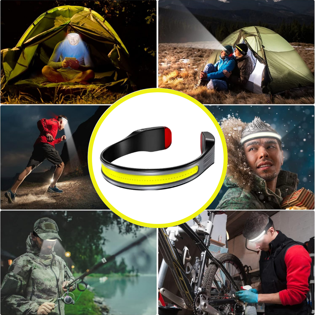 Powerful Headlamp with Wide-Angle LED - BrightBeam-Nora Luxe