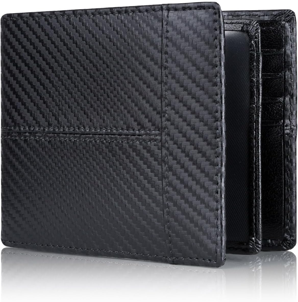 Premium RFID-Blocking Leather Bifold Wallet for Men - SlimArmor-Black 2-Nora Luxe
