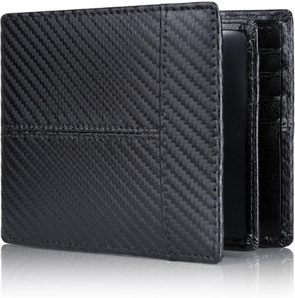 Premium RFID-Blocking Leather Bifold Wallet for Men - SlimArmor-Black 2-Nora Luxe