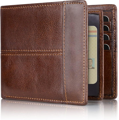 Secure Leather Mens Wallet with RFID Blocking Technology - Pexav